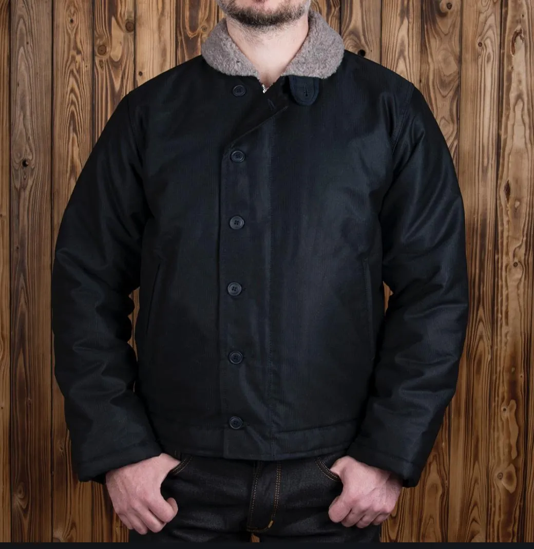 Pike Brothers 1944 N1 Deck Jacket waxed navy - Imagen 3
