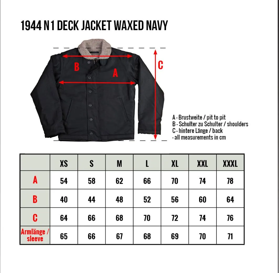 Pike Brothers 1944 N1 Deck Jacket waxed navy - Imagen 6