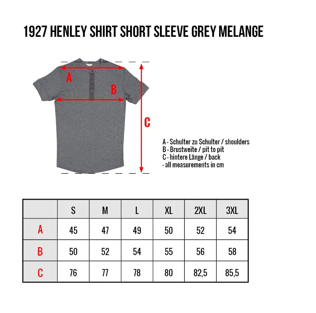 Camiseta de manga corta 1927 Henley Shirt short sleeve grey melange - Imagen 2