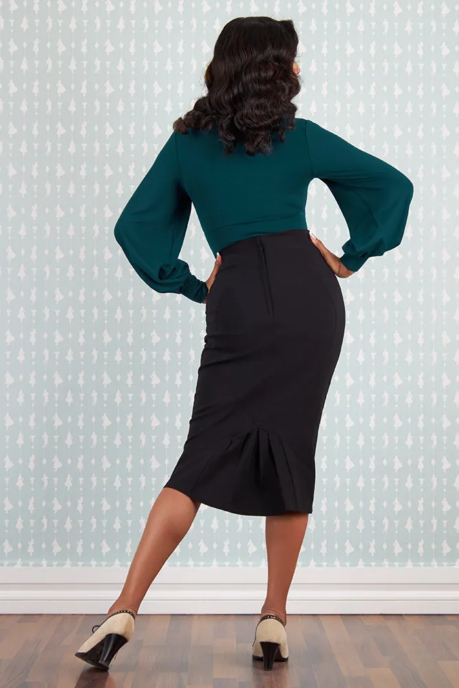 Falda negra recta Penney-Lou - Imagen 3