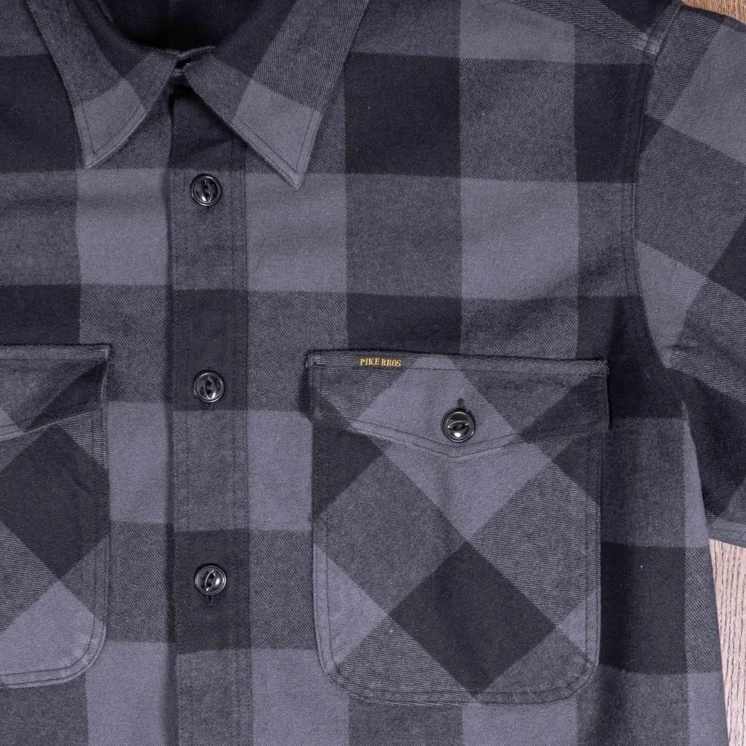 Pike Brothers camisa de franela gris 1943 CPO Shirt Buffalo grey flannel - Imagen 5