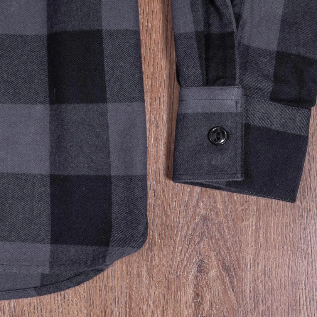 Pike Brothers camisa de franela gris 1943 CPO Shirt Buffalo grey flannel - Imagen 8