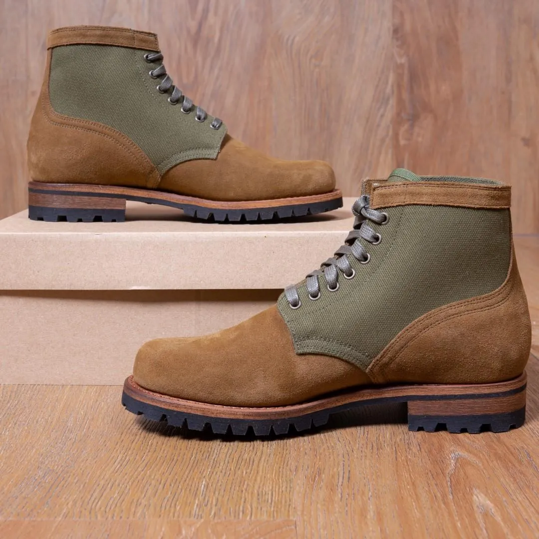 Bota marron de ante y verde oliva 1952 Lowkinawa Boots rough-out - Imagen 5