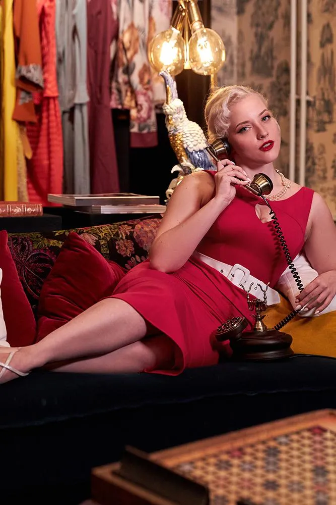 Vestido de tubo rojo Rosita-Rose - Imagen 4