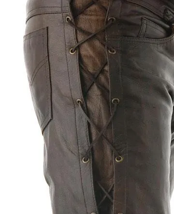 Pantalon de piel de vacuno con cuerdas. 502 - Imagen 2