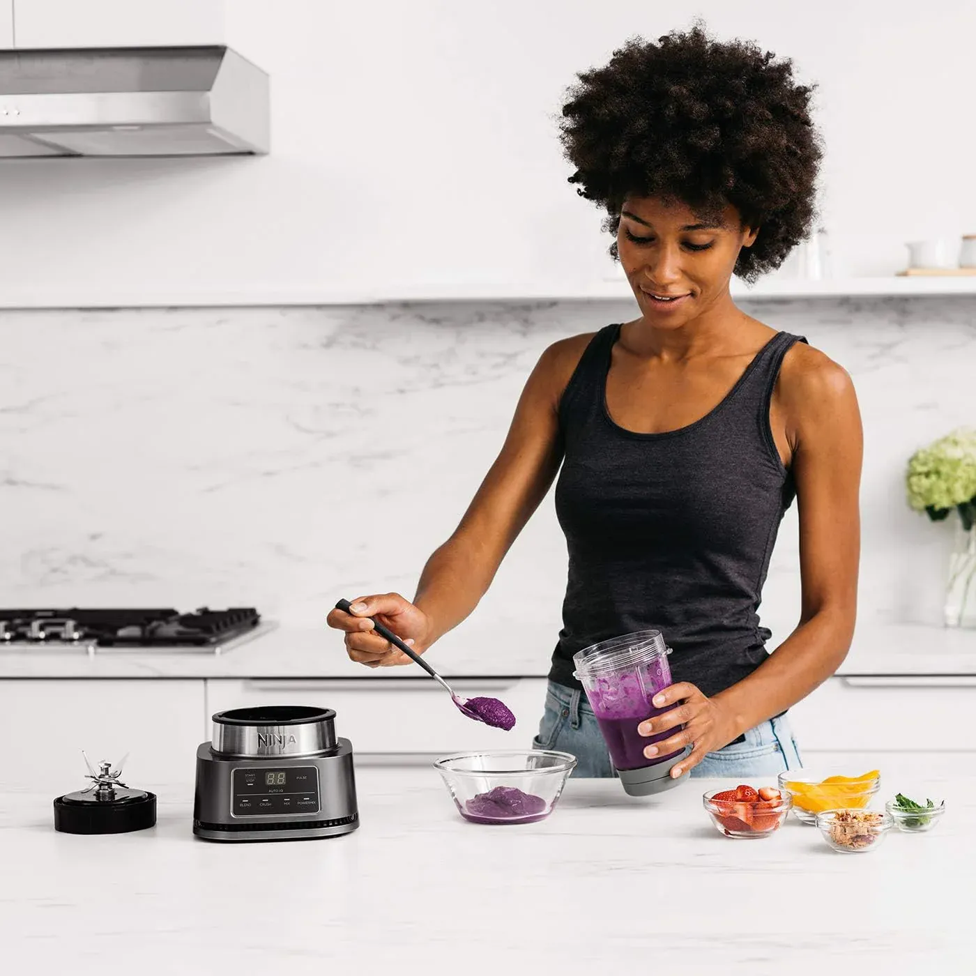 Batidora de Vaso 2 en 1 Ninja Foodi Power Nutri (1100W) CB100EU - Imagen 5