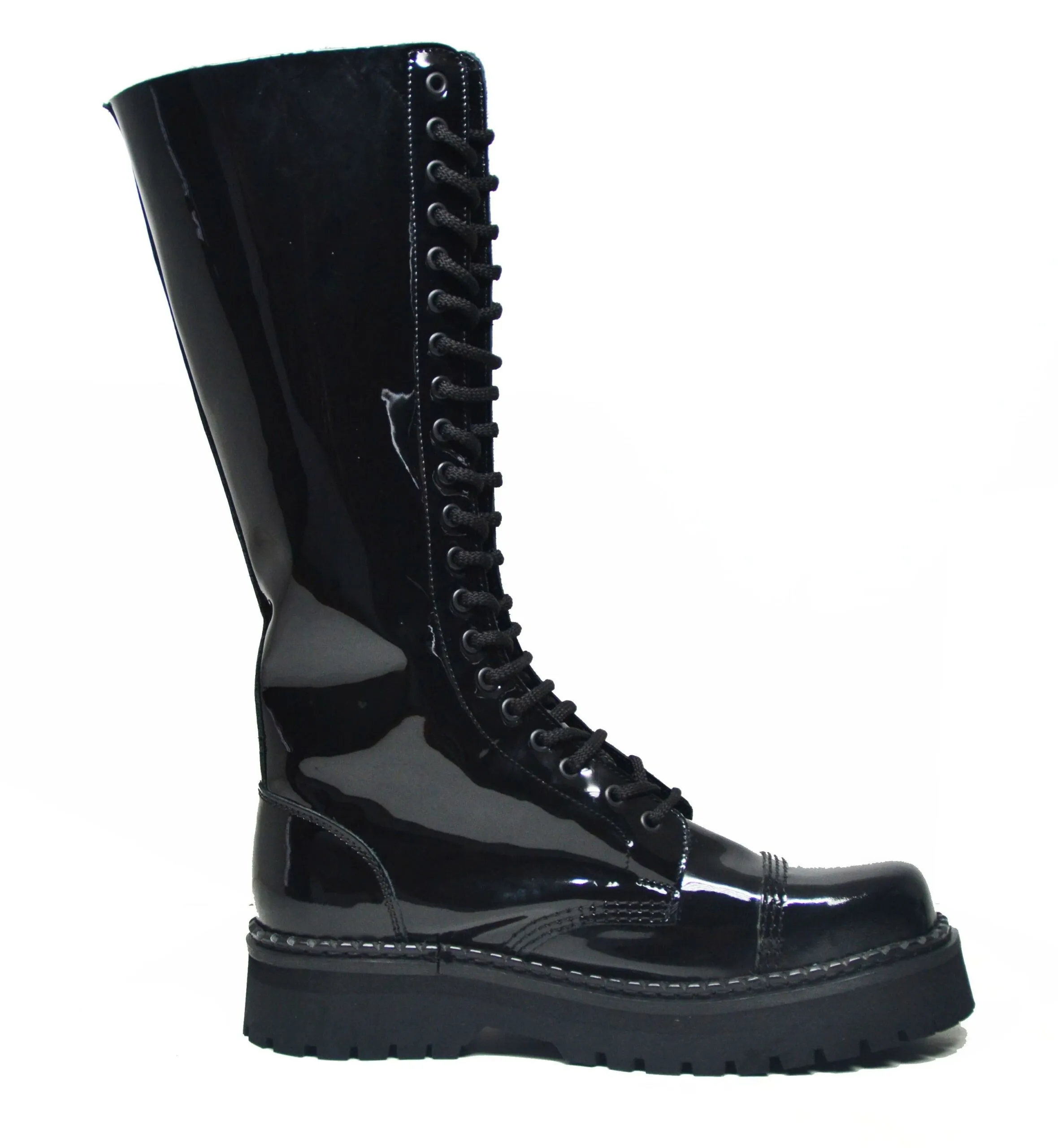 Steelground Botas de charol 20 agujeros con cremallera - Imagen 2