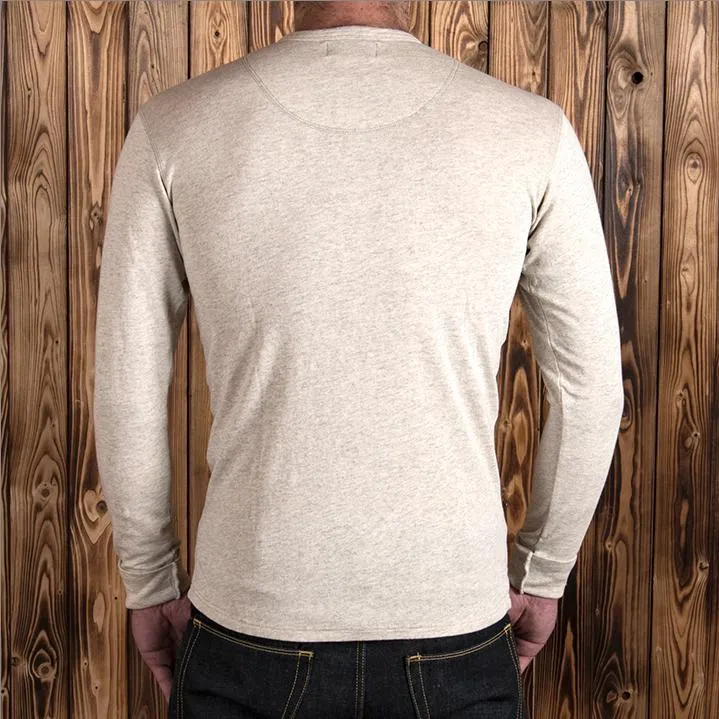 Camiseta de manga larga 1927 Henley Shirt long sleeve ecru melange - Imagen 4