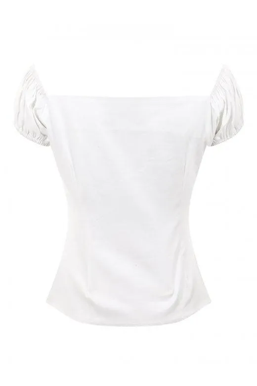 Top blanco Collectif Mainline Dolores - Imagen 3