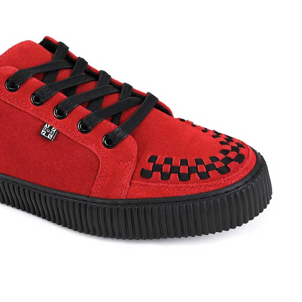 Ribbed Sole Sneaker Red Suede - Imagen 4