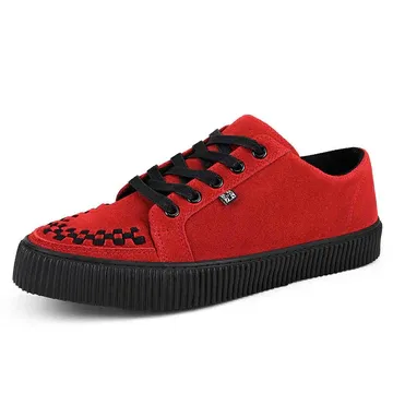 Ribbed Sole Sneaker Red Suede - Imagen 6