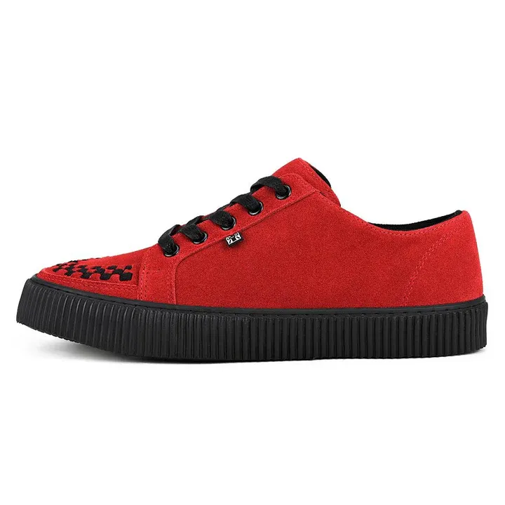 Ribbed Sole Sneaker Red Suede - Imagen 2