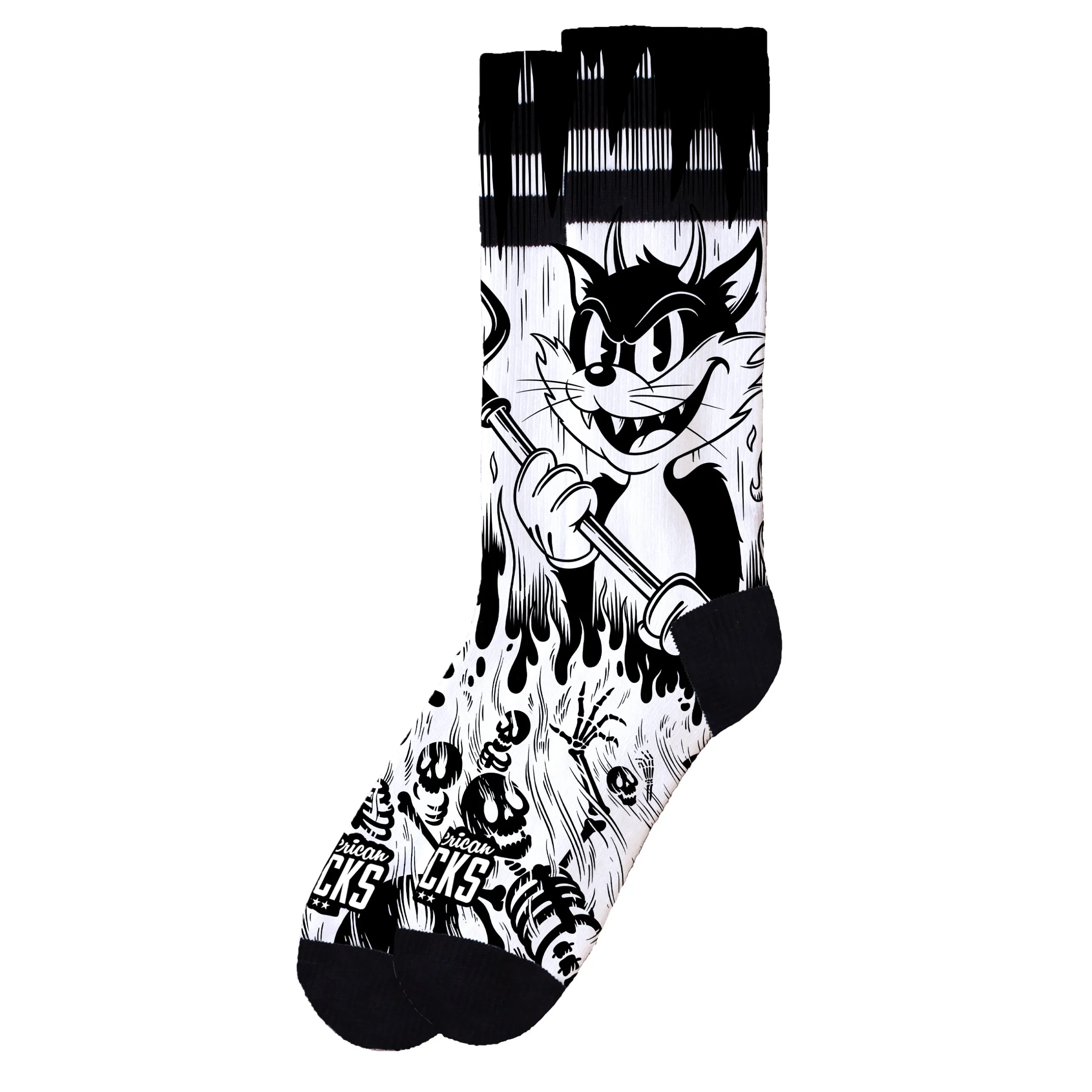 Calcetines American Socks Evil Cat – Mid High - Imagen 4