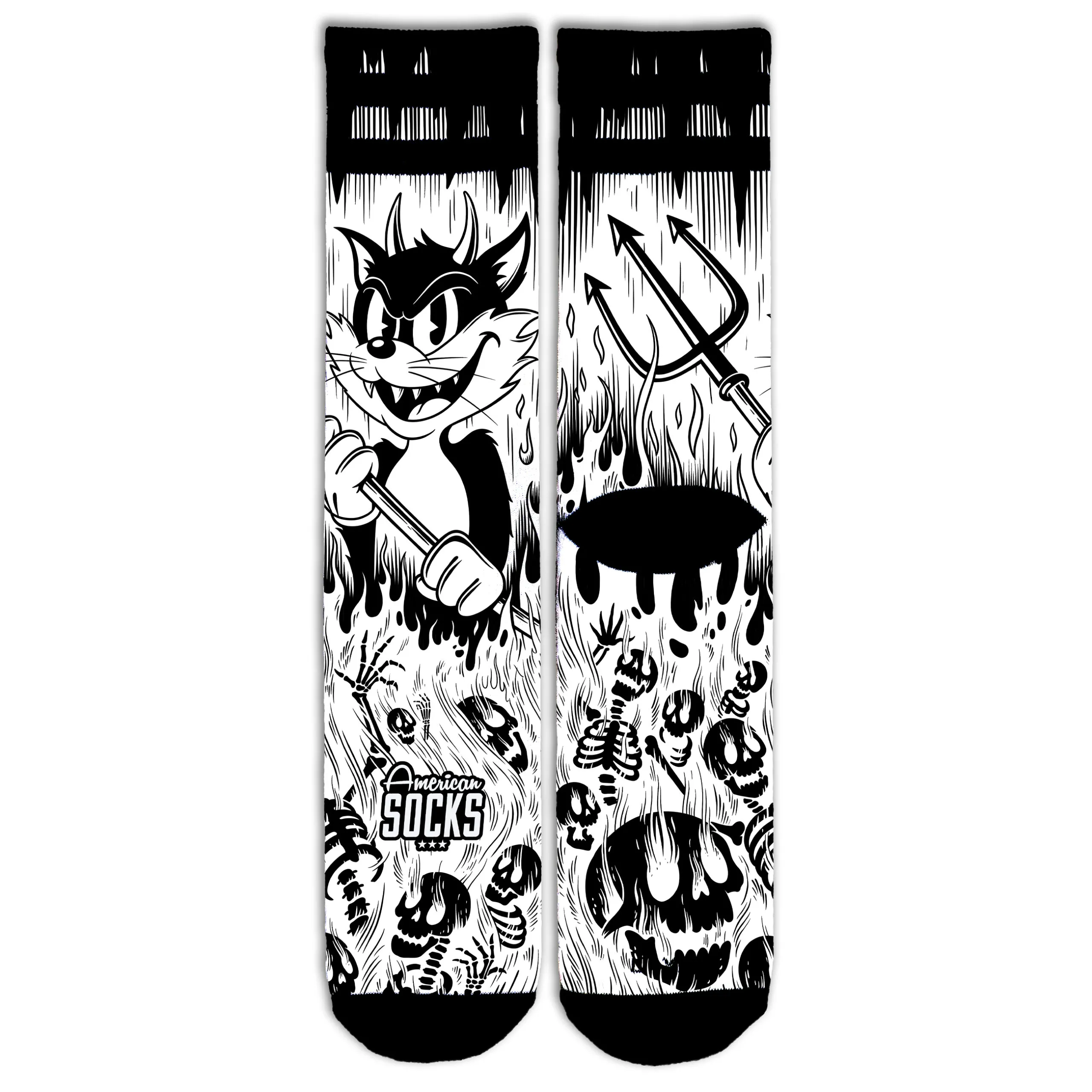 Calcetines American Socks Evil Cat – Mid High - Imagen 3