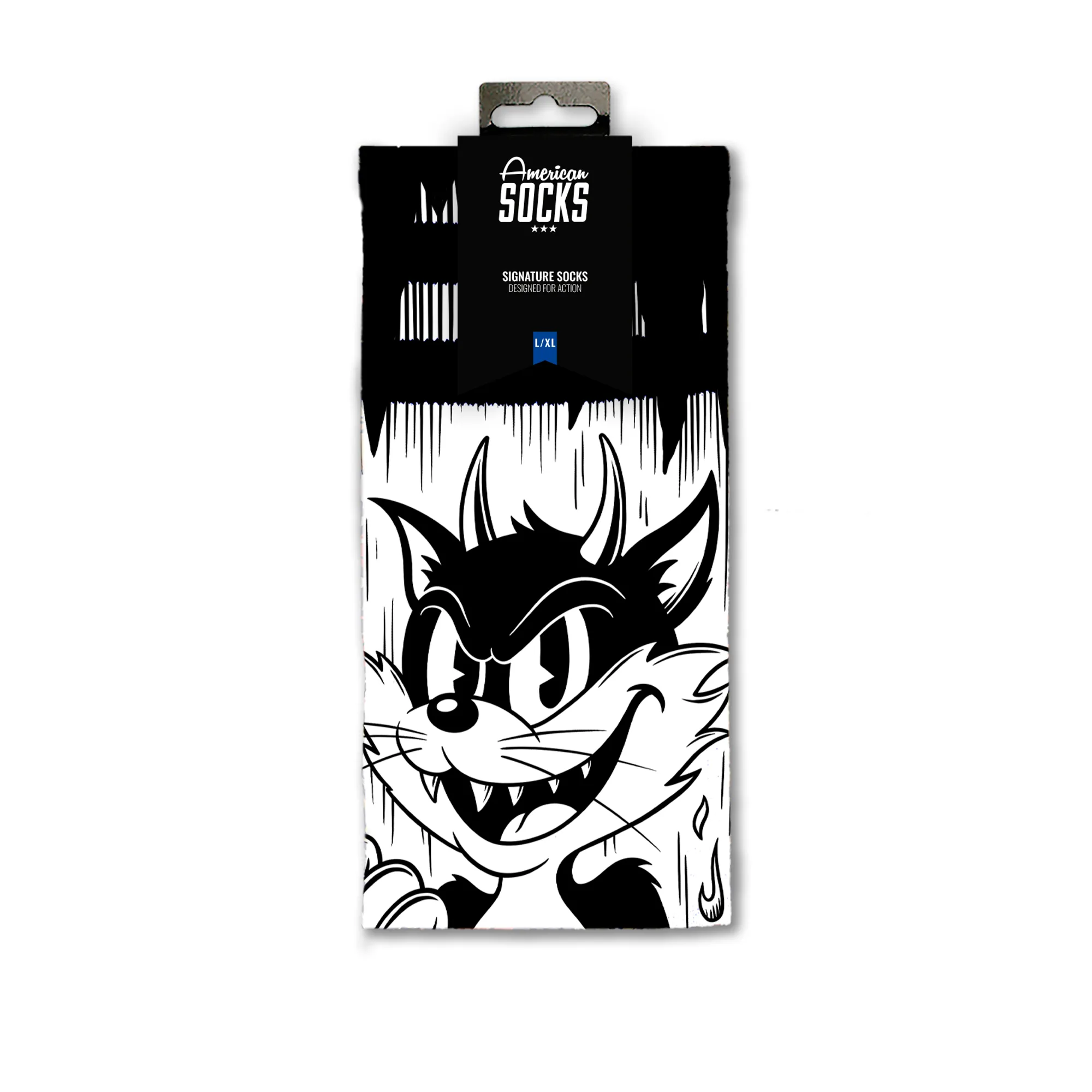 Calcetines American Socks Evil Cat – Mid High - Imagen 2