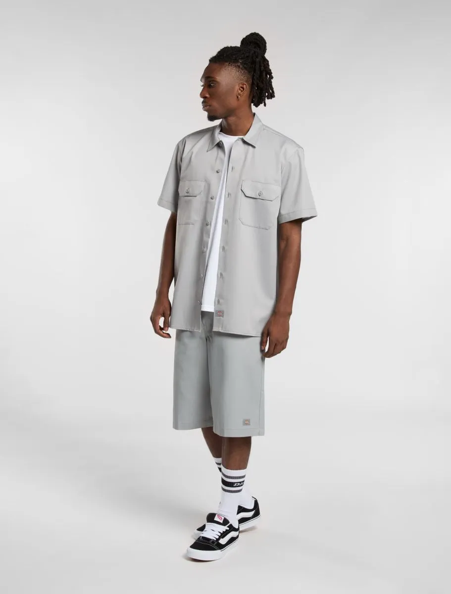 Camisa De Trabajo De Manga Corta gris claro - Imagen 5