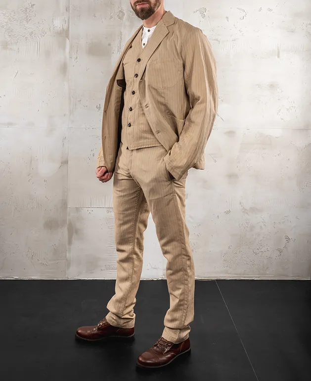 Pantalón 1947 Harvester Trousers Chicago sand lino - Imagen 5