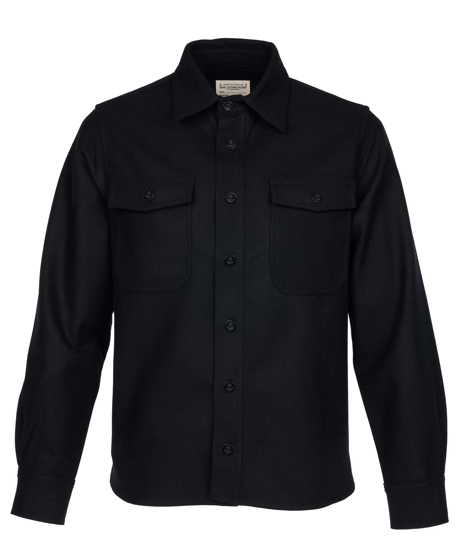 Camisa pike brothers heavy 1943 CPO Shirt black wool - Imagen 8