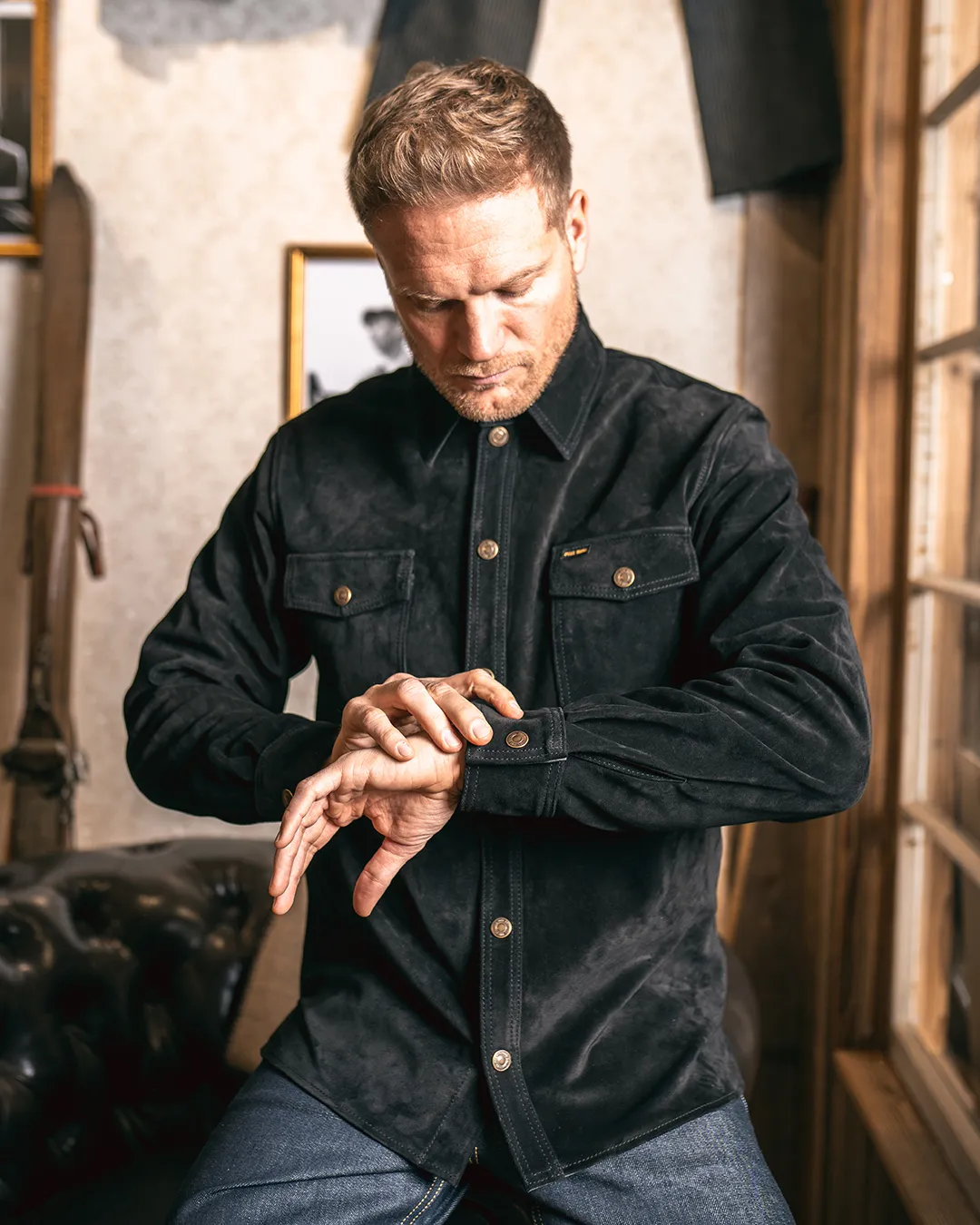 1943 CPO Shirt Mulholland black - Imagen 6