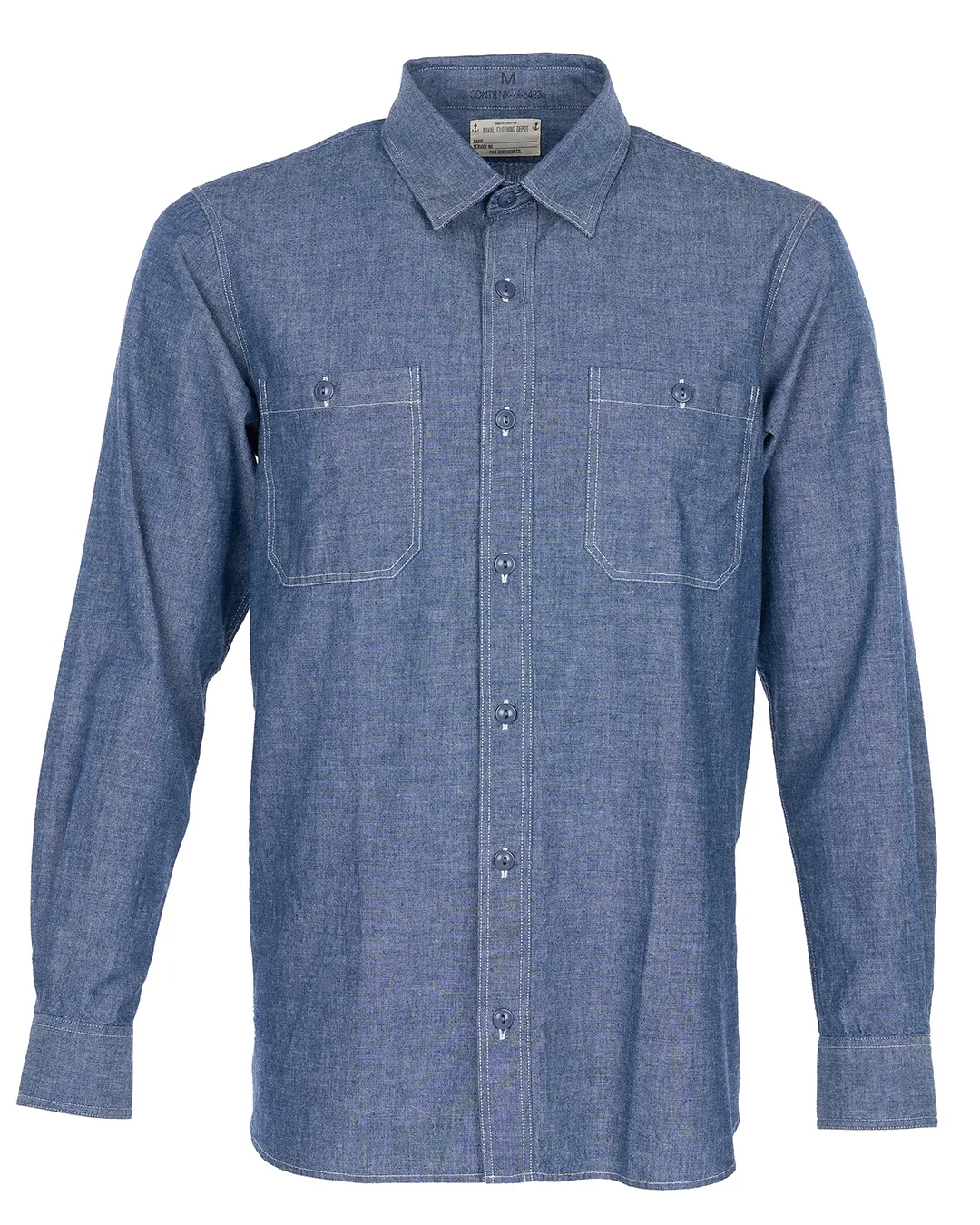 Camisa Pike Brothers 1940 USN Chambray Shirt Harbor Blue - Imagen 2