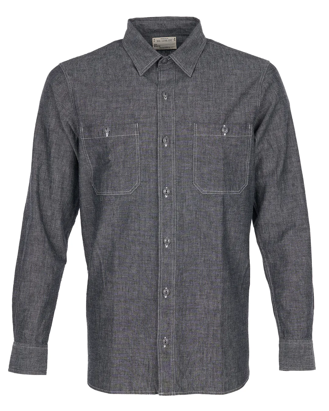Camisa Pike Brothers 1940 USN Chambray Shirt Harbor Grey - Imagen 4
