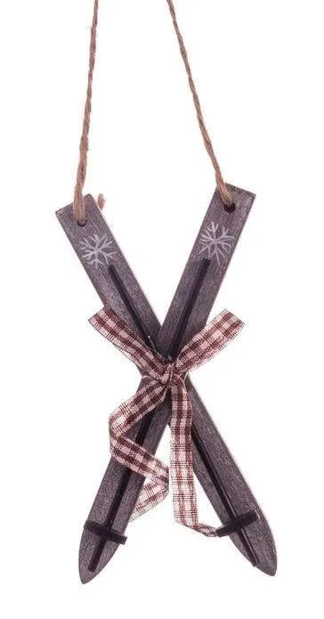 Adorno Navideño Esquís de Madera - Imagen 3