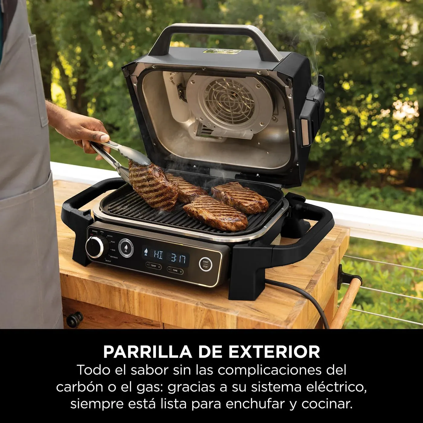 Barbacoa eléctrica con Ahumador Ninja Woodfire OG701EU - Imagen 3