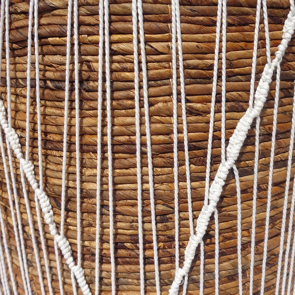 Set de 3 Cestos de Banano y Macramé - Imagen 5