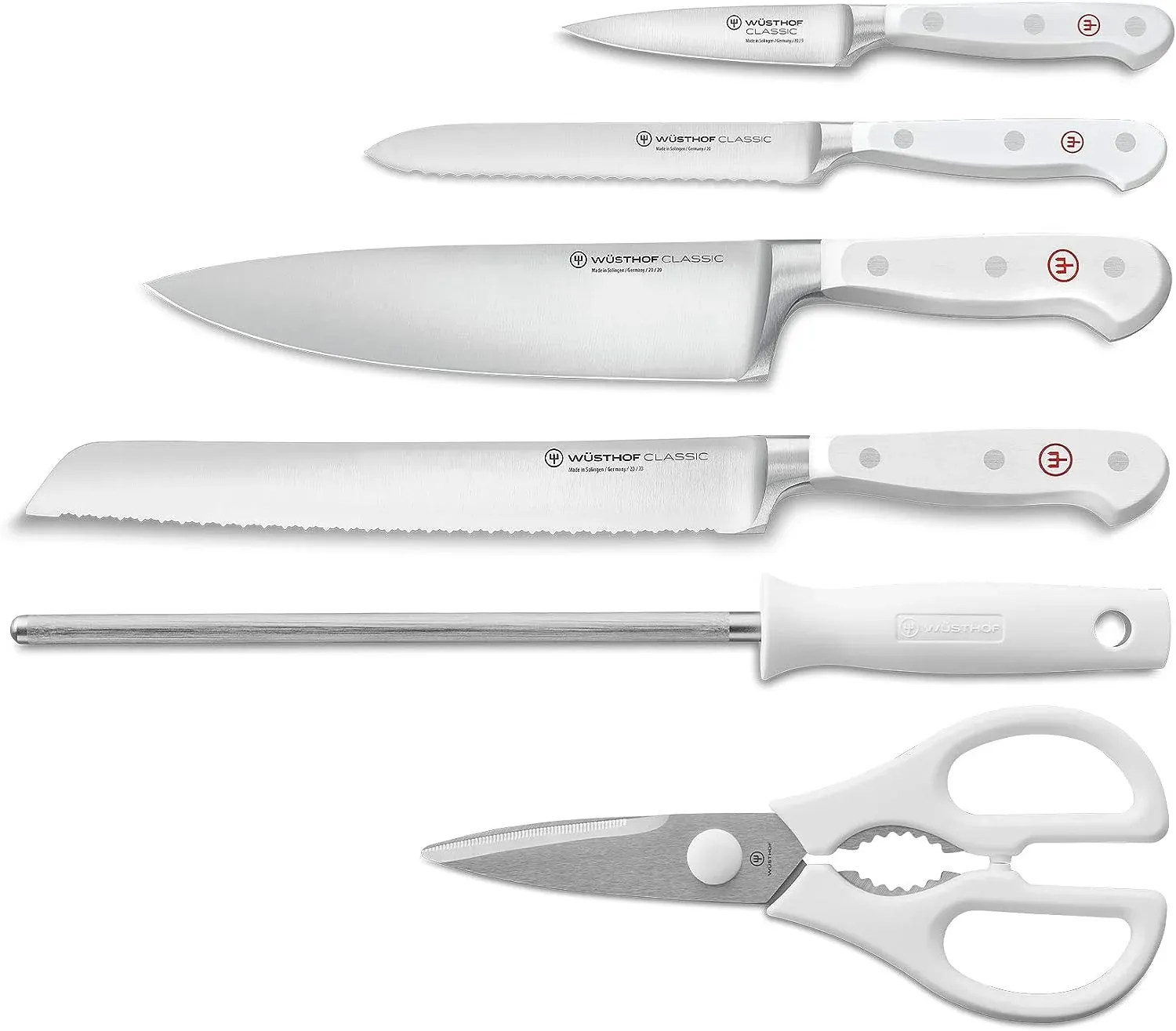 Taco Inclinado Wüsthof Classic White 6 Piezas - Imagen 2