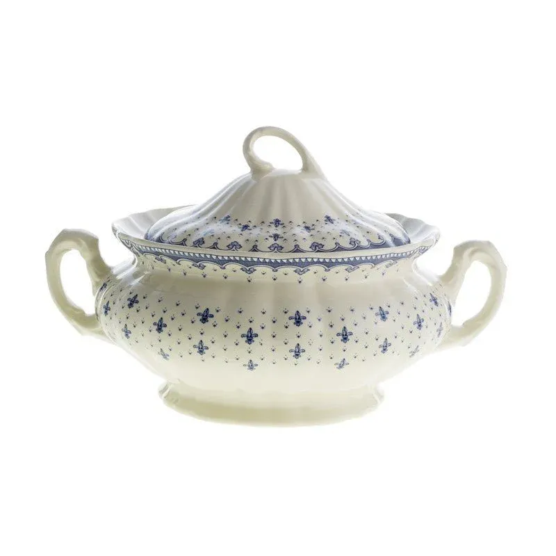 Vajilla La Cartuja de Sevilla Colección Flor de Lis Azul 56 Piezas - Imagen 5