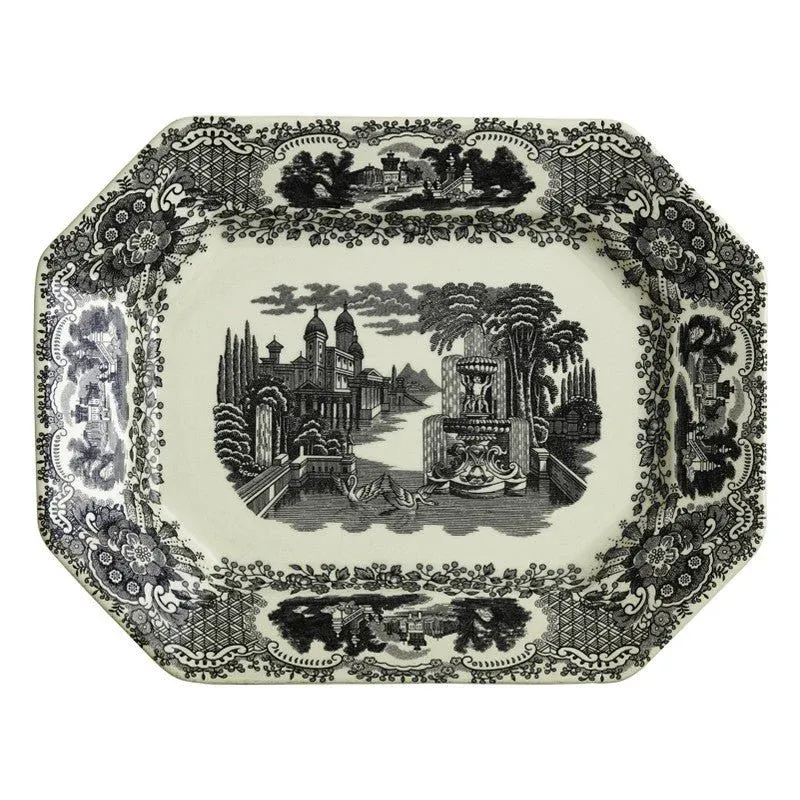 Vajilla La Cartuja de Sevilla Colección Negro Vistas 56 Piezas - Imagen 2